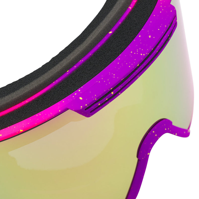 Pink / Small | im_ready_for_my_closeup.JPG | Studio view of The 93 Combustion Backslap Goggle with pink / small lens