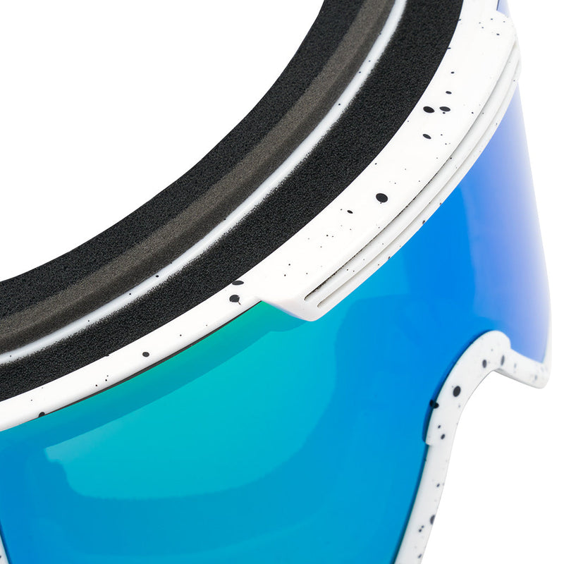 Blue-Green / Small | im_ready_for_my_closeup.JPG | Studio view of The Miami Nights Backslap Goggle with blue-green / small lens