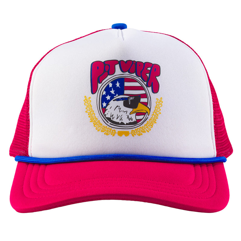 | guess_what.JPG | Front view of Baldy Trucker Hat on white background