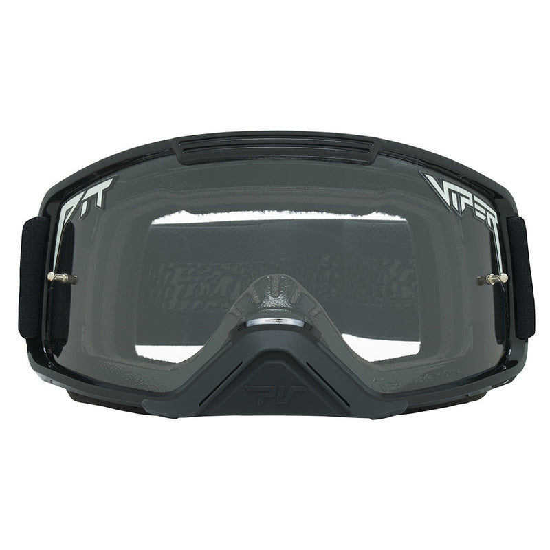 Clear / Small | full_frontal.JPG | Front view of The Exec Brapstrap Goggle with clear / small lens on white background