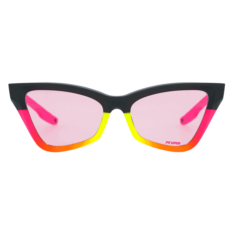 Photochromic Rose | full_frontal.JPG | Front view of The Italo Clawdia with photochromic rose lens on white background