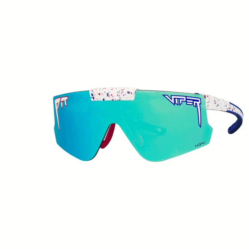 HDPV Polarized Blue / Regular | flip_them_off.JPG | Front view of The Merika Flip-Offs 2.0 with hdpv polarized blue / regular lens on white background