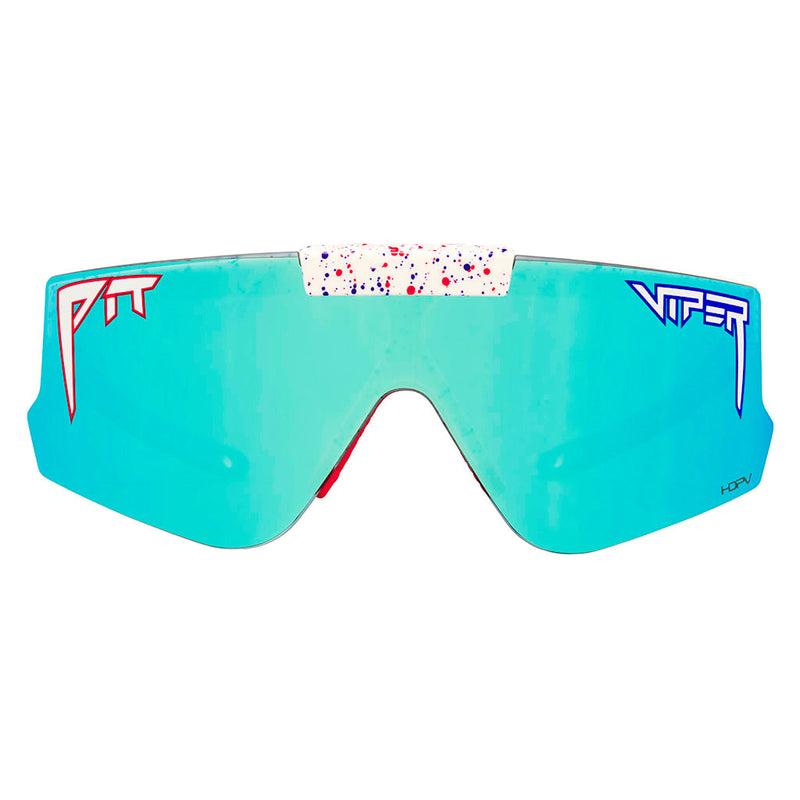 HDPV Polarized Blue / Regular | full_frontal.JPG | Front view of The Merika Flip-Offs 2.0 with hdpv polarized blue / regular lens on white background
