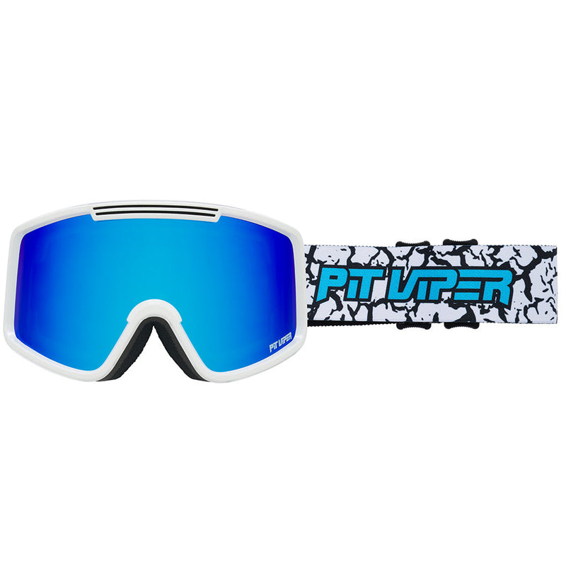 Blue / Large | another_view.JPG | Front view of The Miami Nights French Fry Goggle with blue / large lens on white background