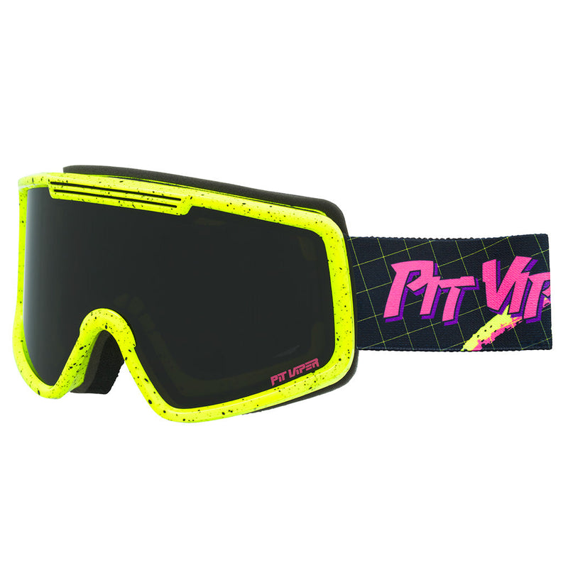 Smoke / Large | side_view.JPG | Angled view of The Surge Matrix French Fry Goggle with smoke / large lens on white background
