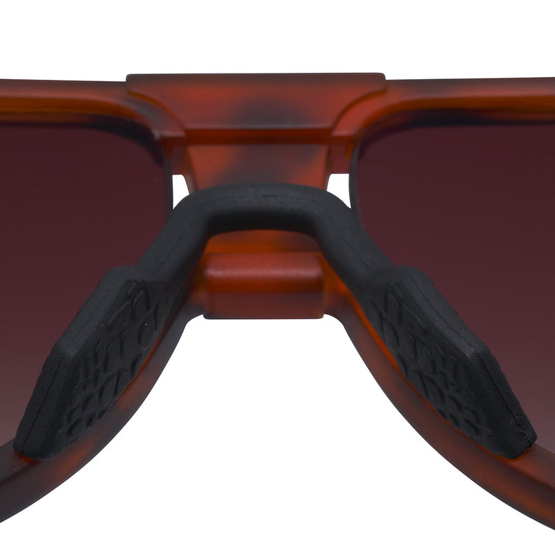 / Polarized Brown Fade | gotcha_nose.JPG | Studio view of The Landlocked Jethawk with polarized brown fade lens