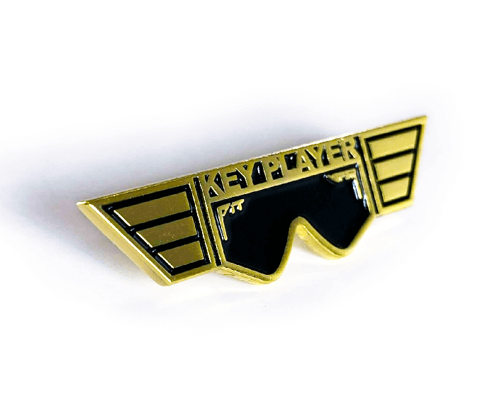  | product_view.JPG | Studio view of Underground Key Player Pin on white background