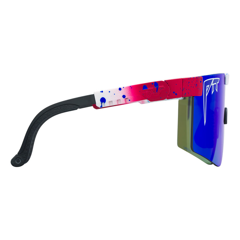 HDPV Polarized Blue / Regular | even_more_side_view.JPG | Angled view of The Firecracker Original 2.0 with hdpv polarized blue / regular lens on white background
