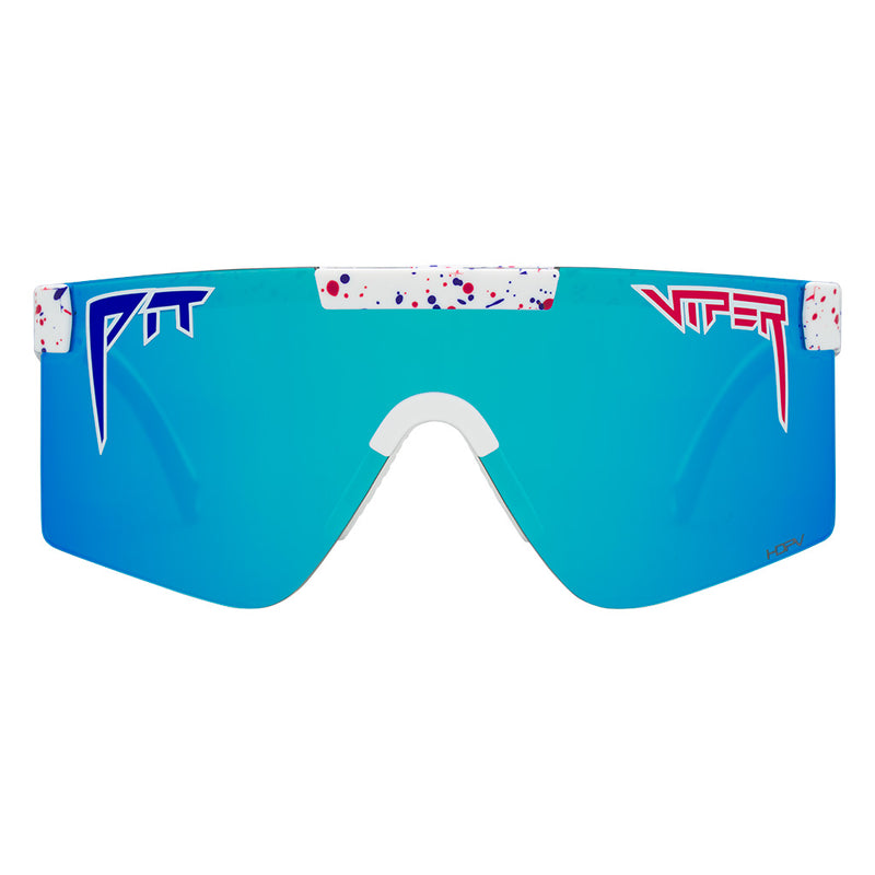 HDPV Polarized Blue / Regular | full_frontal.JPG | Front view of The Merika Original 2.0 with hdpv polarized blue / regular lens on white background