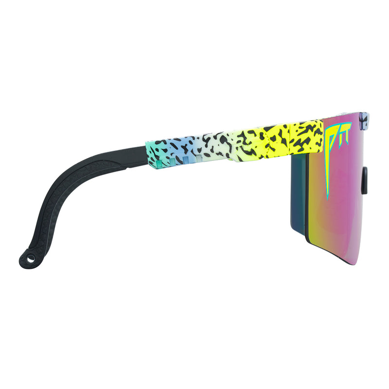 HDPV Polarized Blue-Purple / Regular | even_more_side_view.JPG | Angled view of The Rec Beach Original 2.0 with hdpv polarized blue-purple / regular lens on white background