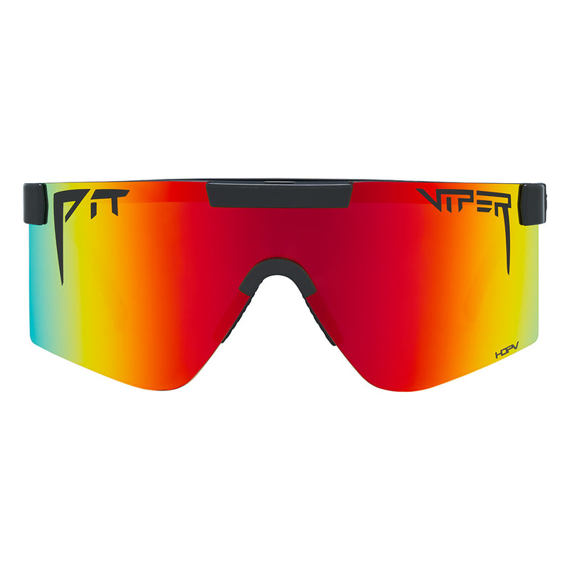 HDPV Polarized Rainbow / Wide | full_frontal.JPG | Front view of The Exec Original 2.0 in wide fit with hdpv polarized rainbow lens on white background
