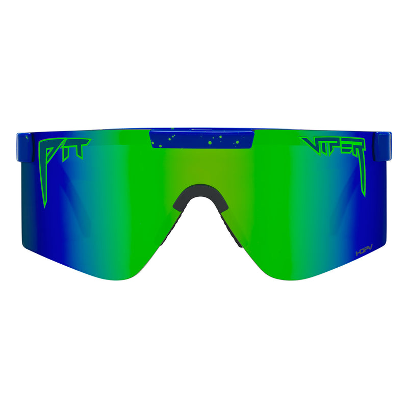 HDPV Polarized Blue-Green / Wide | full_frontal.JPG | Front view of The Leonardo Original 2.0 in wide fit with hdpv polarized blue-green lens on white background