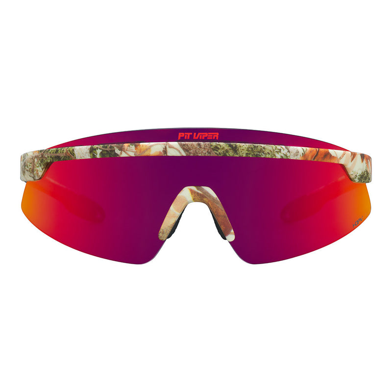 Front view of The Actualbush Skysurfer with z87+ hdpv polarized red lens on white background