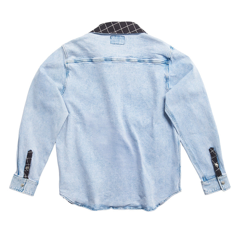  | it_the_back.JPG | Back view of The Surge Matrix Sport Denim Button Down on white background