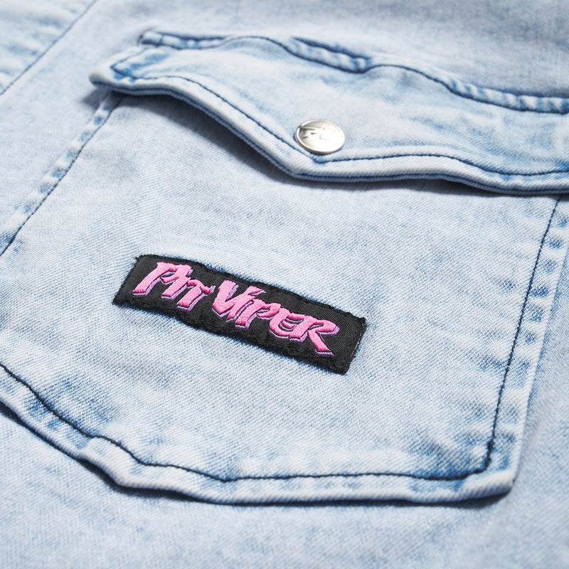 | even_more_details.JPG | Close-up detail view of The Surge Matrix Sport Denim Button Down