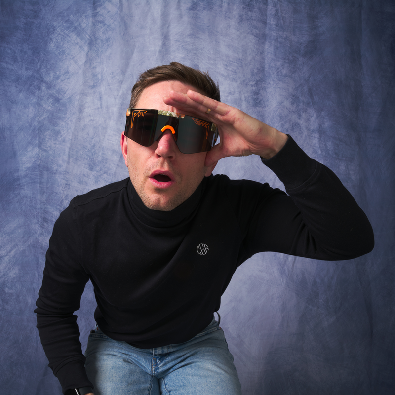 BALL-ISTIC™ Smoke / Regular | photo_of_person.JPG | Person wearing The Actualbush Original 2.0 with BALL-ISTIC™ Smoke lens