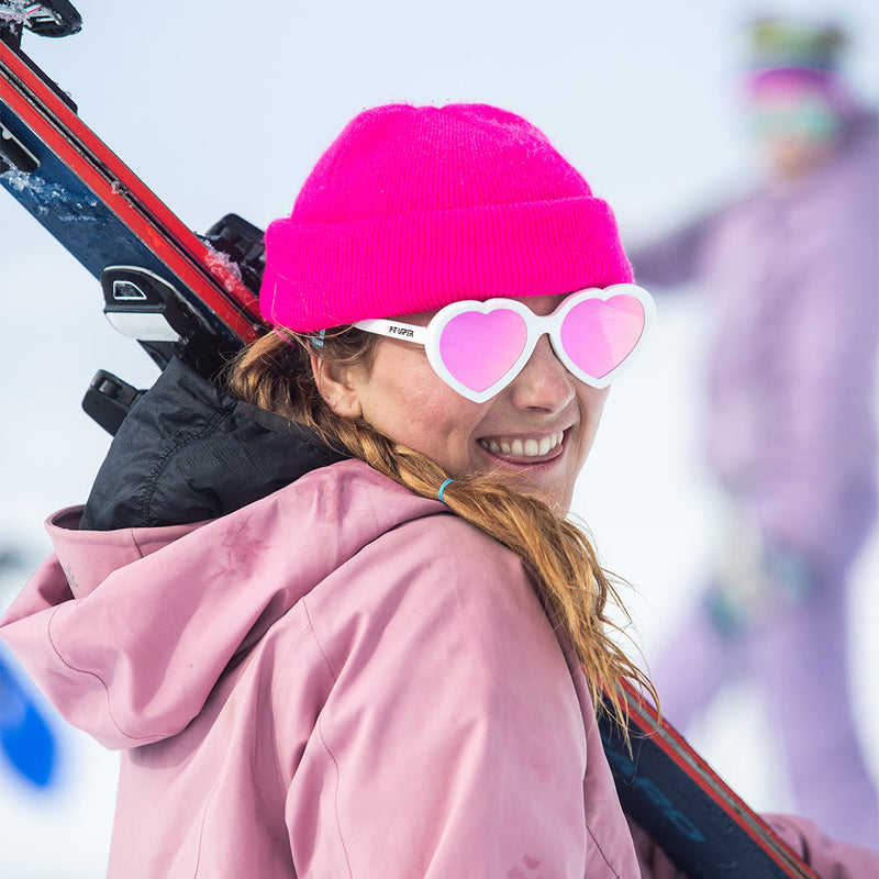 / Pink | photo_of_person.JPG | Person wearing The Miami Nights Admirer with Pink lens