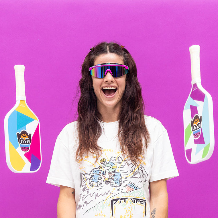  | photo_of_person.JPG | The Artificial Skysurfer from Pit Viper, teal and pink blade sunglasses