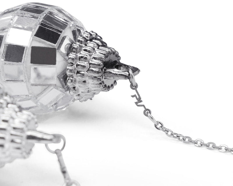  | front_view.JPG | Front view of Disco Ball Tie Downs Charms on white background