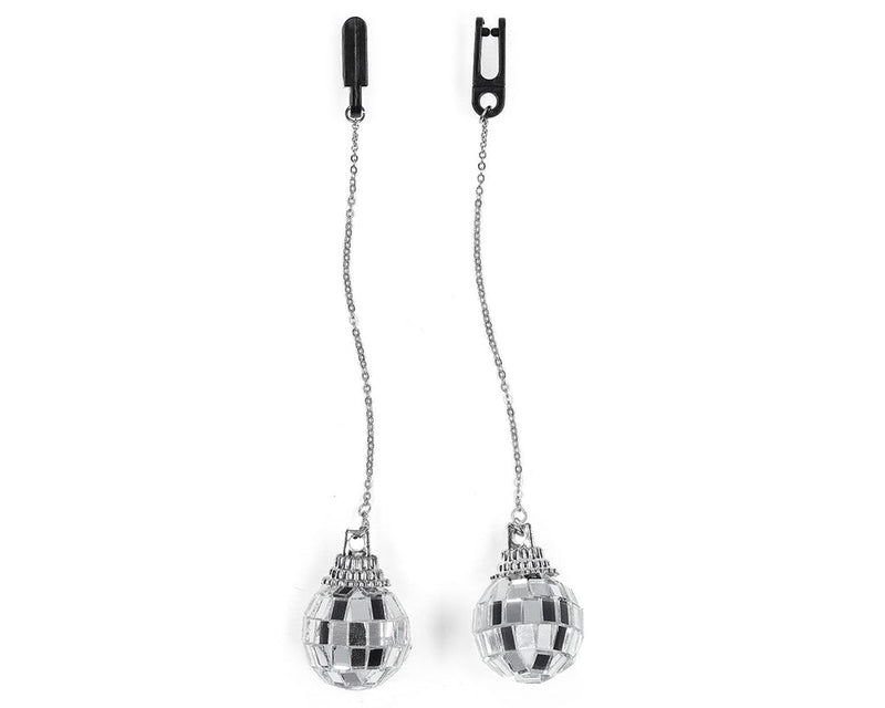 | front_view.JPG | Front view of Disco Ball Tie Downs Charms on white background