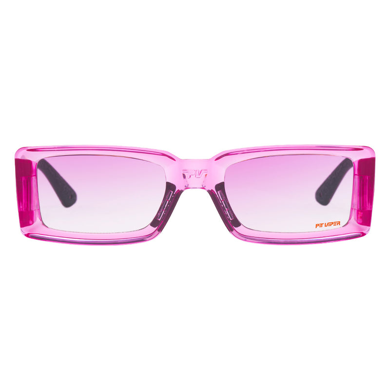 / Pink Fade | full_frontal.JPG | Front view of The Himalayan Low Bones with pink fade lens on white background