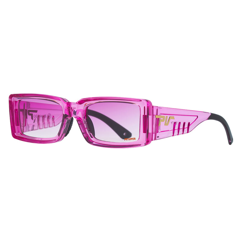 / Pink Fade | side_view.JPG | Angled view of The Himalayan Low Bones with pink fade lens on white background