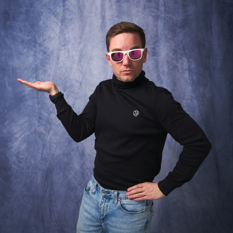 / HDPV Polarized Pink | photo_of_person_2.JPG | Person wearing The Miami Nights Highball with HDPV Polarized Pink lens