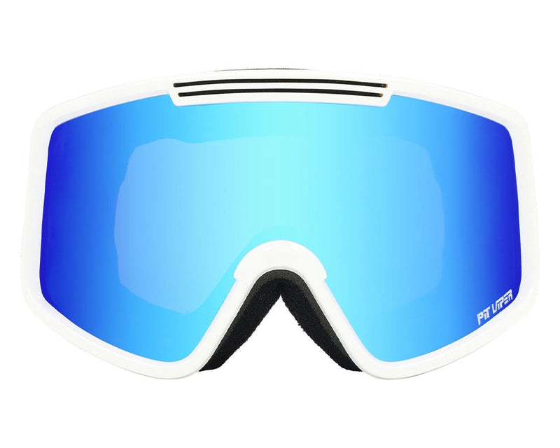 Blue / Large | full_frontal.JPG | Front view of The Miami Nights French Fry Goggle with blue / large lens on white background