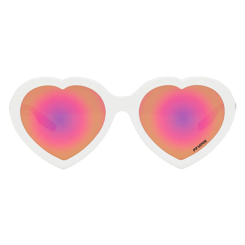 / Polarized Pink | full_frontal.JPG.JPG | Front view of The Miami Nights Admirer with polarized pink lens on white background