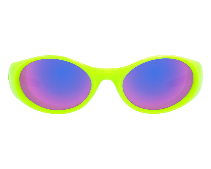 Front view of The Sludge Slammer with blue-purple lens on white background