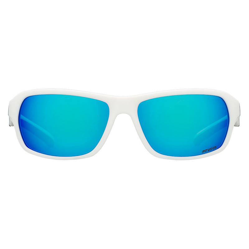 / Blue | full_frontal.JPG | Front view of The Miami Nights Somox with blue lens on white background